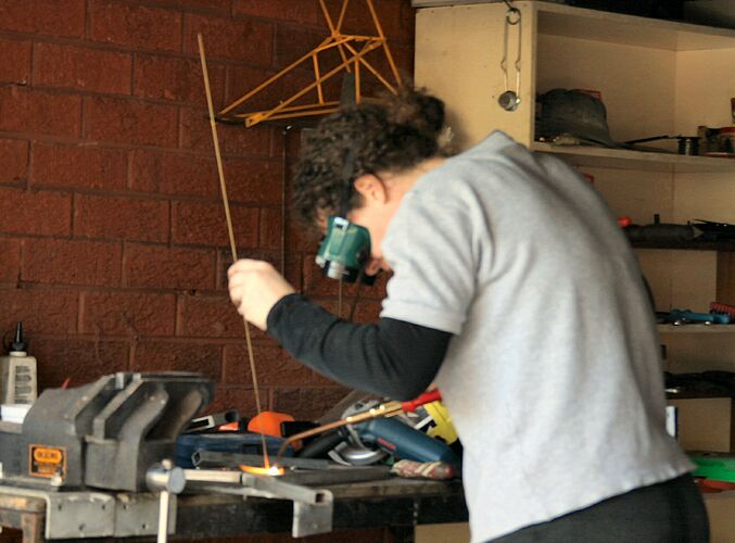 Megan doing the actual work.