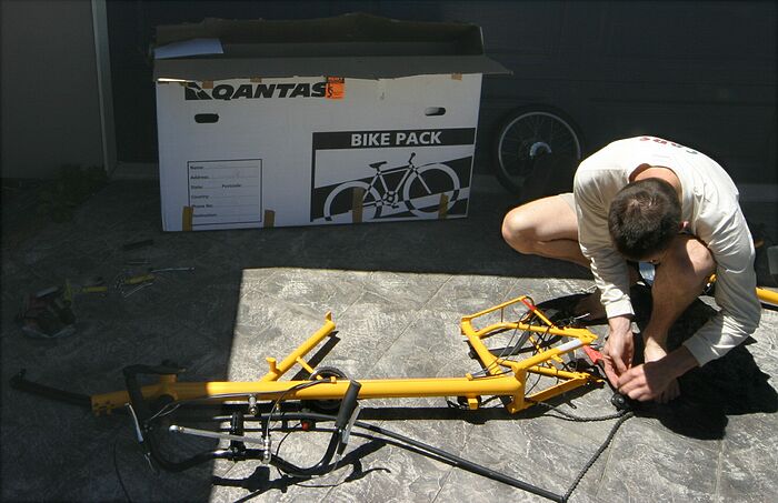 Taking the derailleur off. Well, the Rohloff chain tensioner, that i need because the bike is so long and frame flex is enough to cause problems othrewise.