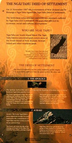 Ngai Tahu deed of settlement (from the DOC office)