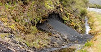 Did I mention the coal mining? Well, here's a coal deposit on the side of the road. Low grade coal, but free...