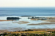 Looking over Monaco into Tasman Bay. Tahunanui Beach to the right.
