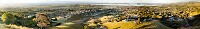Panorama from the hills behind Richmond, looking out over Tasman Bay and the Waimea Plains. (full size image is ~8MB, 9000 pixels wide)
