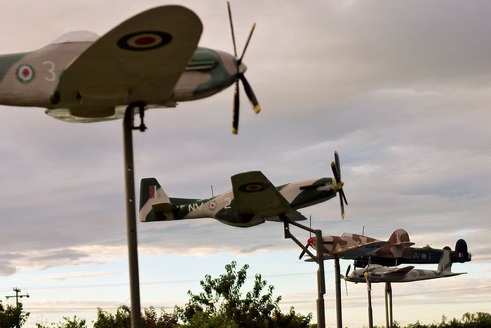 Model airplane windvanes in Riwaka