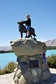 Statue of Mackenzie's dog at Tekapo, New Zealand
